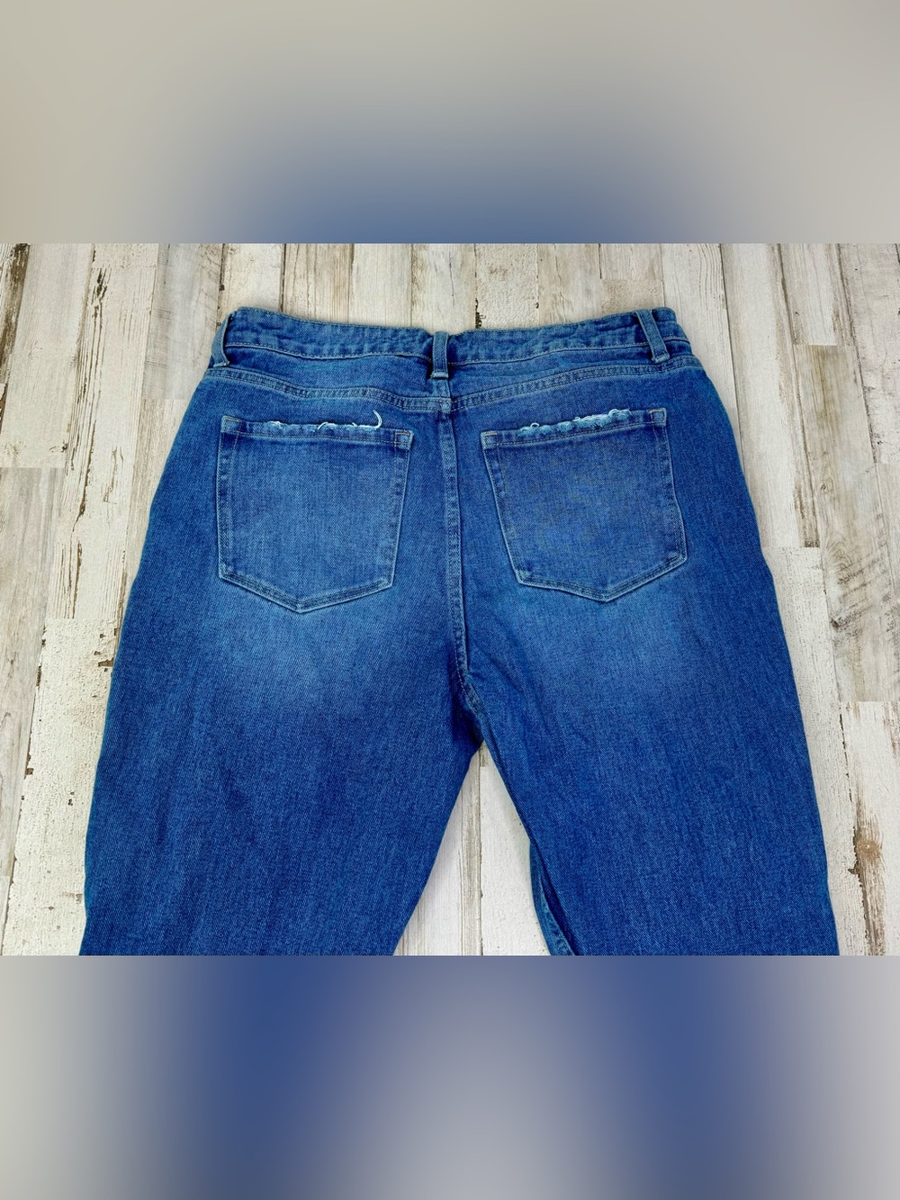 Flying Monkey Jeans Womens 32x26 Blue Medium Wash Mid Rise Distressed - Picture 10 of 11